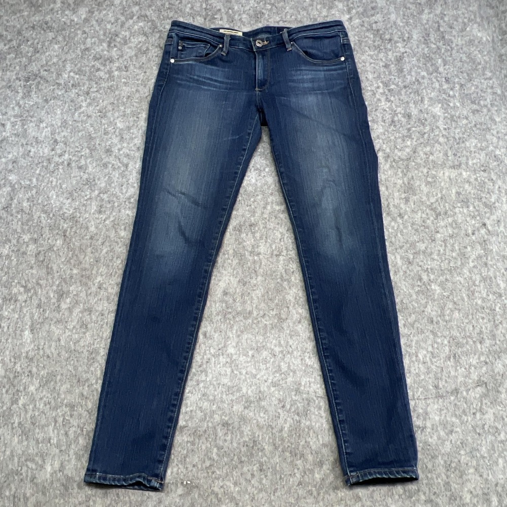 AG Adriano Goldschmied Jeans Womens 29R Blue Low Rise Super Skinny Legging Ankle